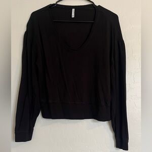 Z Supply black scoop neck long sleeve